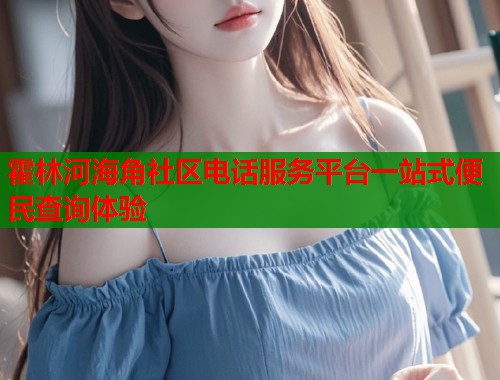霍林河海角社区电话服务平台一站式便民查询体验